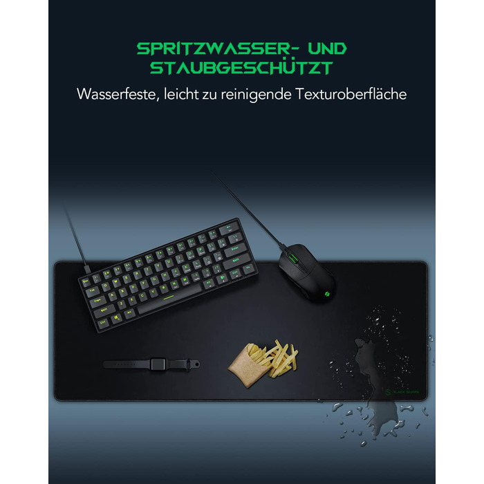 Кисет для миші Black Shark Gaming Manta P4 XXL 1200x600 мм, чорний