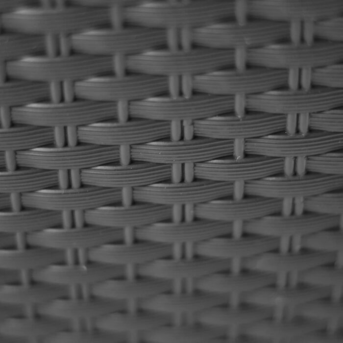 Пластиковий горщик Prosperplast з ротангу, 26.5 x 26.5 x 50 см, антрацит, для дому та саду