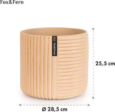 Квітчанка Fox & Fern Großer 30,5 см: стильний горщик з 3D-текстурою та дренажем для дому та саду