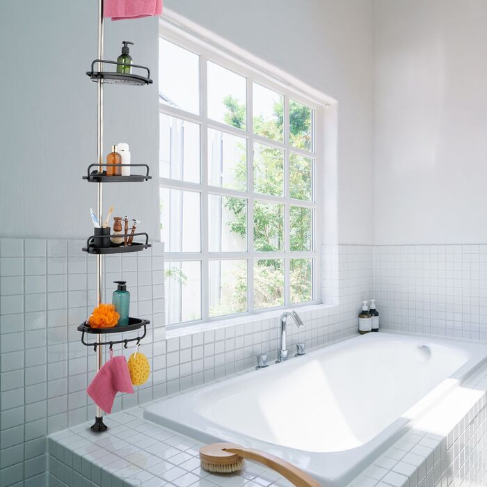 Поличка для душу Relaxdays, телескопічна