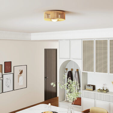 Підвісна стельова лампа в стилі бохо з патронами G9 для LED ламп, абажур з натурального канату