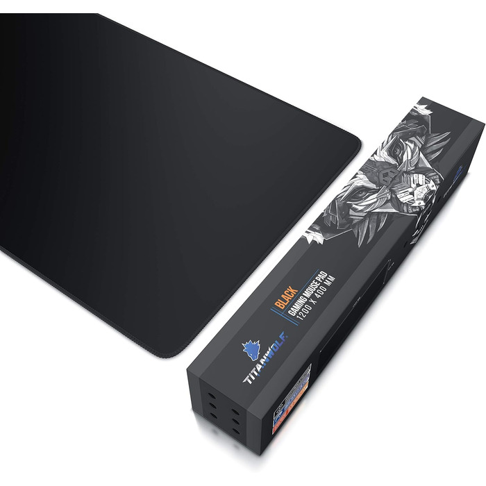 Килимок для миші Titanwolf XXXL 1500x800 мм - великий формат, гнучкий, з гумовою основою, для геймінгу, чорний