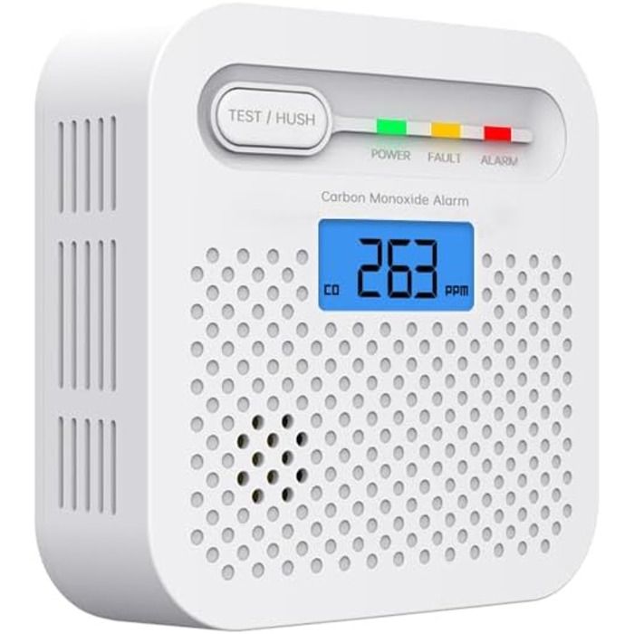 Детектор чадного газу CO з цифровим дисплеєм, портативний, для дому, авто, офісу, ресторану, готелю, кухні, подорожей
