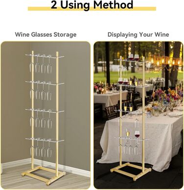 Підставка для шампанського Julymoda на 4 яруси: 32 келихи, прозорий акрил, для вечірок та свят