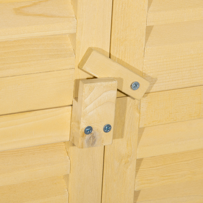 Садовий ящик Outsunny з дерева, інструментальна шатнівня, інструментальний будиночок з асфальтовим дахом, жалюзійна двері, ящик для інструментів, сарай, сад, 4 відсіки, натуральне дерево, 87 x 46,5 x 160 см