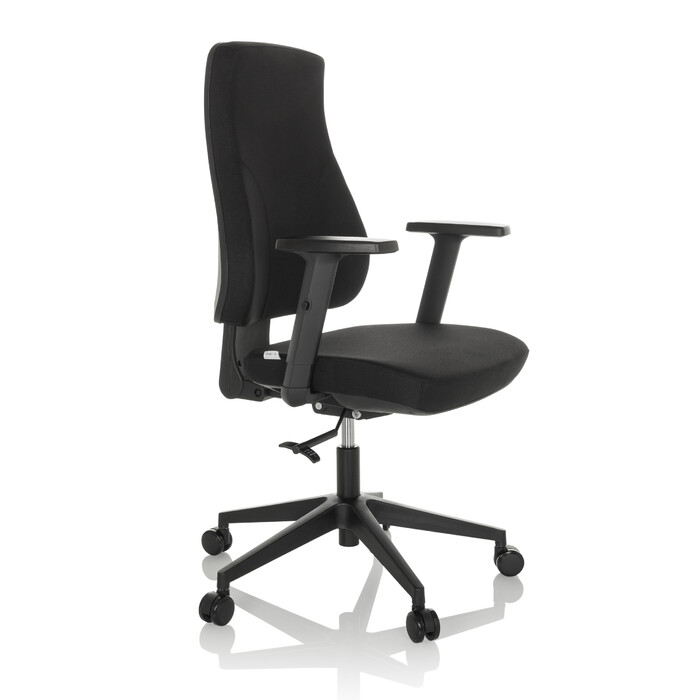 Офісне крісло MATHES, обтягнуте тканиною, чорного кольору. hjh OFFICE