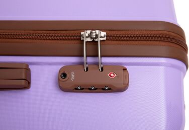 Набір валіз Travelhouse Ascona 5-ти частинний (75/65/55 см) з TSA-замком, Spinner-колесами, сумка та аксесуарний мішечок, ABS+PC, темно-зелений (фіолетовий/ліловий)