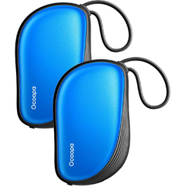 Електричні грілки для рук OCOOPA 2 шт. з дизайном гребінця, багаторазові, 4000mAh, 1.5 см, для рукавичок та кишень, подарунок на Новий рік, для жінок, зимові аксесуари, UT5 Sway Wiesengeflüster (Ocoopa x Artist Edition) (Блакитний)