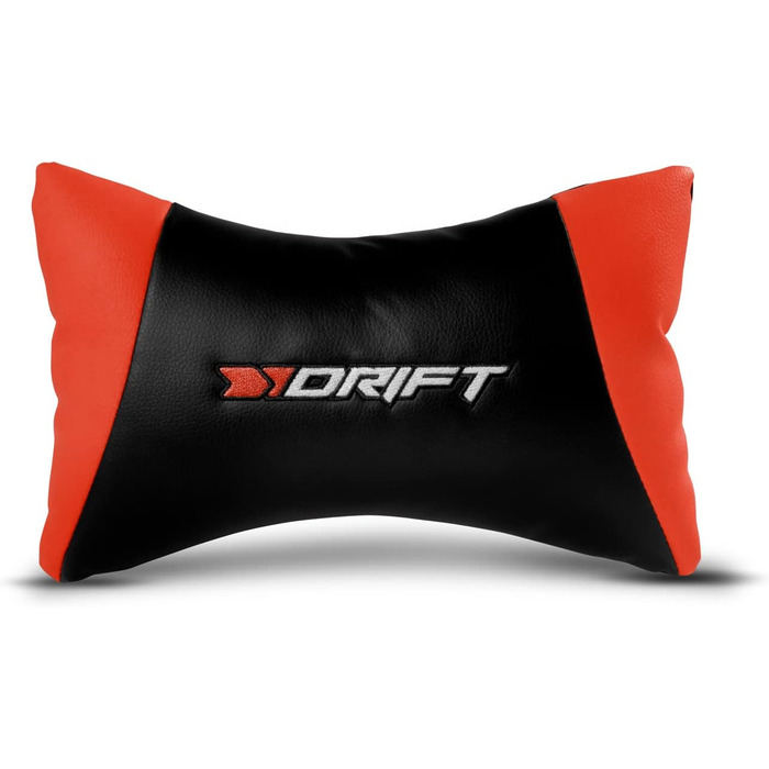 Ігрове крісло DRIFT DR175BUE, штучна шкіра, 2D підлокітники, поршень 4 класу, чорний (червоний)