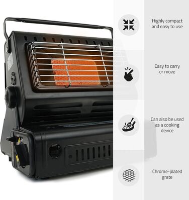 Газовий нагрівач: плита, обігрівач, теплова гармата, нагрівач для тераси та кемпінгу, регульований, портативний, без балону