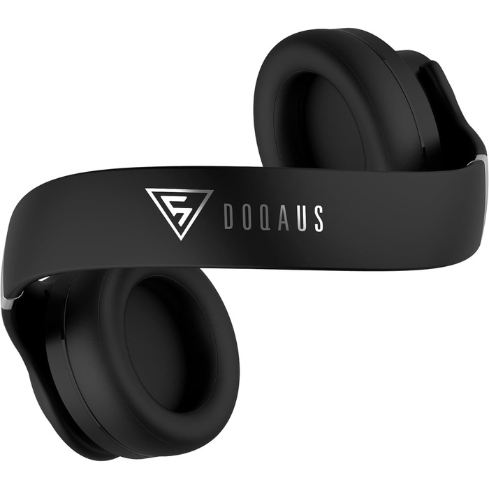 Накладні навушники DOQAUS Bluetooth, 90 годин, 3 режими еквалайзера, мікрофон, амбушури з пам'яттю Protein, чорний