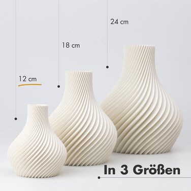 Ваза NATUMO Design 'Bulba' – сучасна ваза для квітів з міцного пластику, білий колір, 12 см