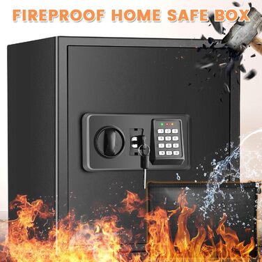 Пожежостійкий сейф Safe Tresor 40L з пожежостійким відсіком, цифровим замком та висувним ящиком для зброї, золота, документів та медикаментів