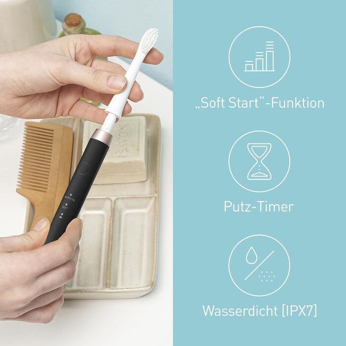 Звукова зубна щітка Panasonic EW-DM81-K503: електрична, з двома насадками, чорна