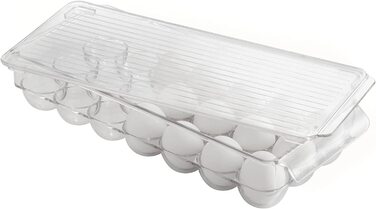 Вставка для яєць mdesign для холодильника-гігантський Пластиковий тримач для яєць-контейнер для яєць з кришкою на 21 яйце-великий, транспортний