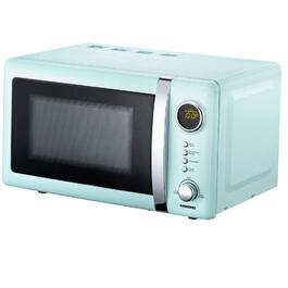 Мікрохвильова піч Melissa Classico 20л ретро-дизайн, 700 Вт, металевий корпус, 5 рівнів потужності, Peppermint