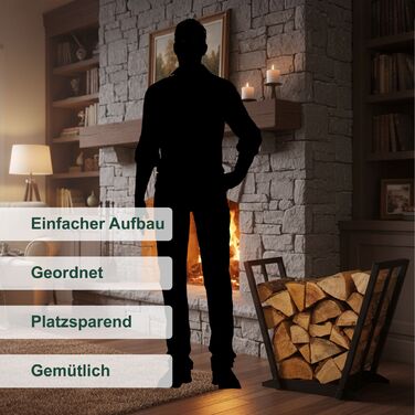 Стильна полиця для дров Relaxdays у формі V