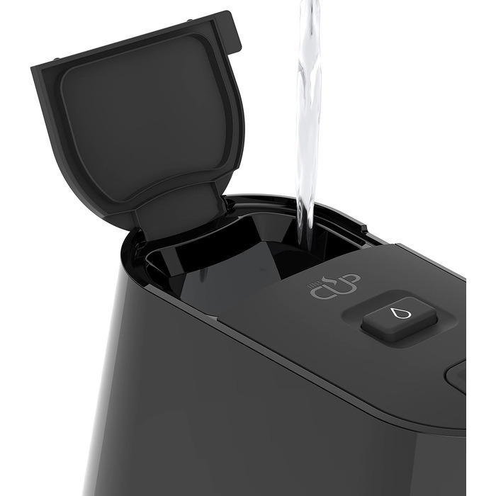 Breville HotCup - дозатор гарячої води 3 КВт, регульована висота чашки, 1,7 л, чорний, блискучий, VKT124