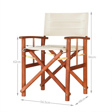 Крісло директора Cannes Cream Eucalyptus FSC® сертифіковане з м'якою оббивкою