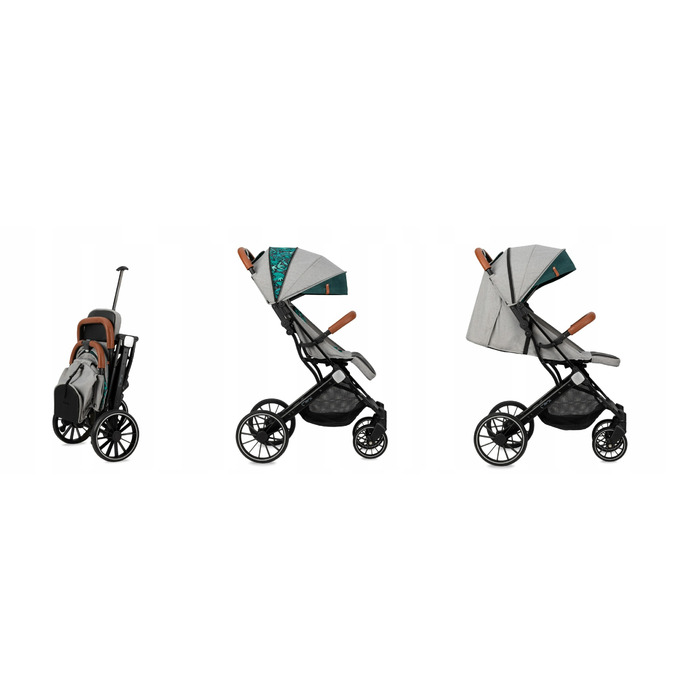 Дитячий прогулянковий візок MoMi Estelle Dakar, чорний, до 22 кг, з аксесуарами