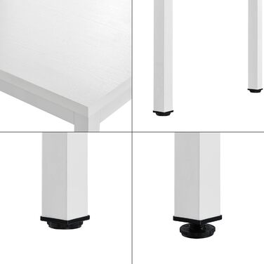 Письмовий стіл Odense Білий Офісний стіл з регулюванням висоти 75x120x60 см Стіл Комп'ютерний стіл Робочий стіл Стіл для ПК