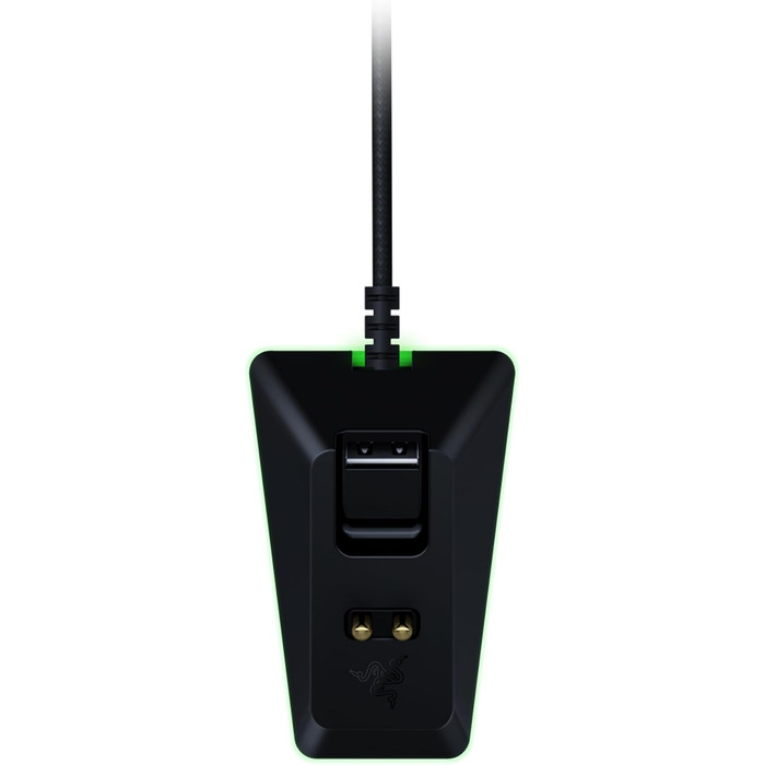 Підставка для навушників Razer Chroma з USB-хабом та RGB-підсвічуванням (7.1 Surround Sound, інтегрована підставка, протиковзкий фундамент) Білий (Чорний, Mouse Dock Chroma, Single)