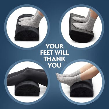 Підставка для ніг під стіл Sky Solutions – Memory Foam, ергономічна, регульована, для дому та офісу