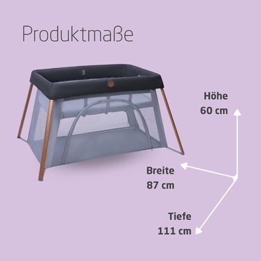 Дитяче ліжко-манежа Maxi-Cosi 2-в-1 Iris2, Essential Graphite, 0-3 роки, до 15 кг