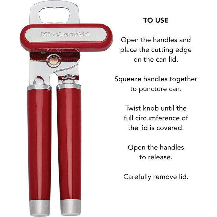 KitchenAid Gourmet Dosenöffнер: багатофункціональний, матове червоне покриття