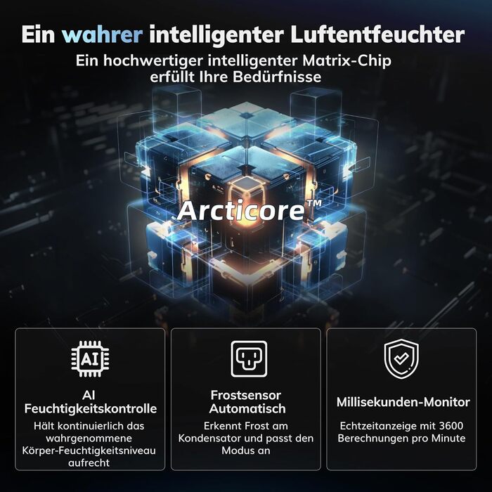 Електричний осушувач повітря AEOCKY 25L/день, 50 м², з відведенням води, для підвалу, пральні, спальні, ванної кімнати