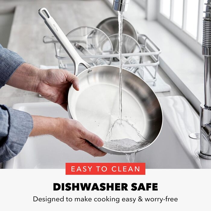 Набір сковорідок GreenPan x Bobby Flay: 20.3 см та 25.4 см, професійний, тришаровий, з антипригарним покриттям, індукційний, для посудомийної машини, 10 штук