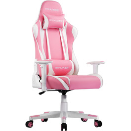 Ігрове крісло GTPLAYER офісне крісло Zocker Gamer ергономічне крісло Регульований підлокітник цілісна сталева рама регульований кут нахилу (чорний) (рожевий)