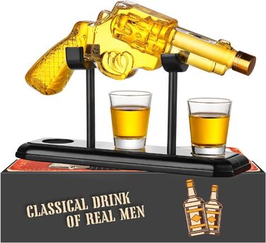 Набір віскі Oaksea: декантик та 2 келихи – ідеальний подарунок для чоловіків, батька, на Різдво, для любителів віскі