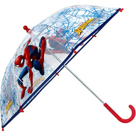 Дитяча парасолька-паличка Vadobag Spider-Man, 73 см, прозора/синя