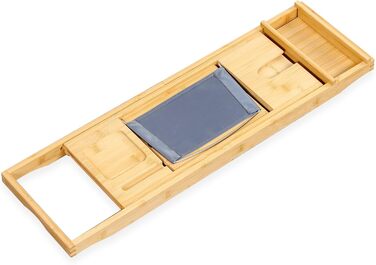 Підставка для ванни з бамбука Floordirekt, регульована, з полицею для книг, висувна, Oklahoma