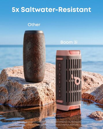 Soundcore Boom 3i від Anker – портативна Bluetooth колонка, водонепроникна IP68, 50W, 16 годин роботи, світлова шоу, TWS Stereo, для каякінгу, риболовлі, кемпінгу