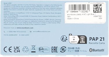 Навушники Soundcore Liberty 4 NC, шумозаглушення 98,5, звук високої роздільної здатності, час відтворення 50 годин (світло-блакитний)