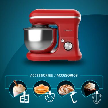 Міксер Cecotec Cecomixer Merengue 5L 1200W: 6 швидкостей, нержавіюча чаша 5л, 5 функцій + збирання морозива