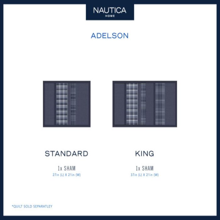 Покривало Nautica Adleson, бавовна, синій/сірий традиційний синій/сірий (20 x 26')