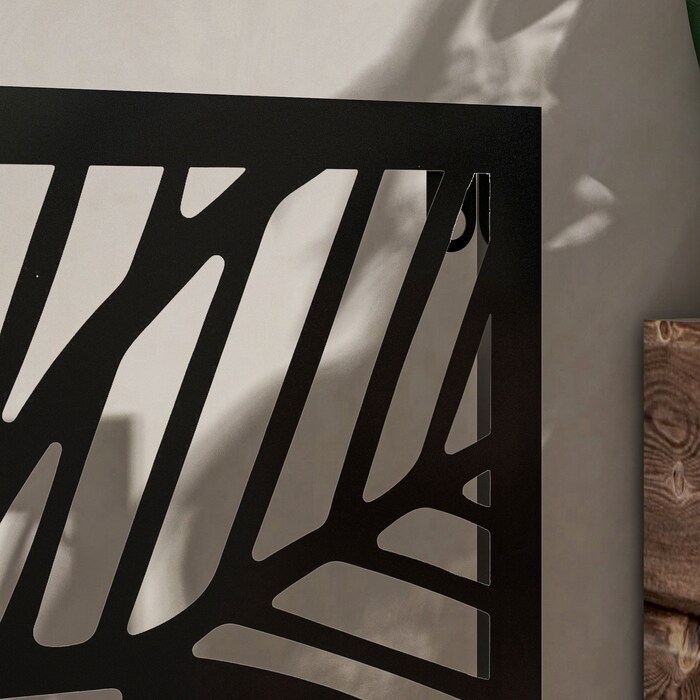 Екран для зони відпочинку з квітником, вуличний перегородка, роздільник простору з кашпо для квітів, метал, чорний