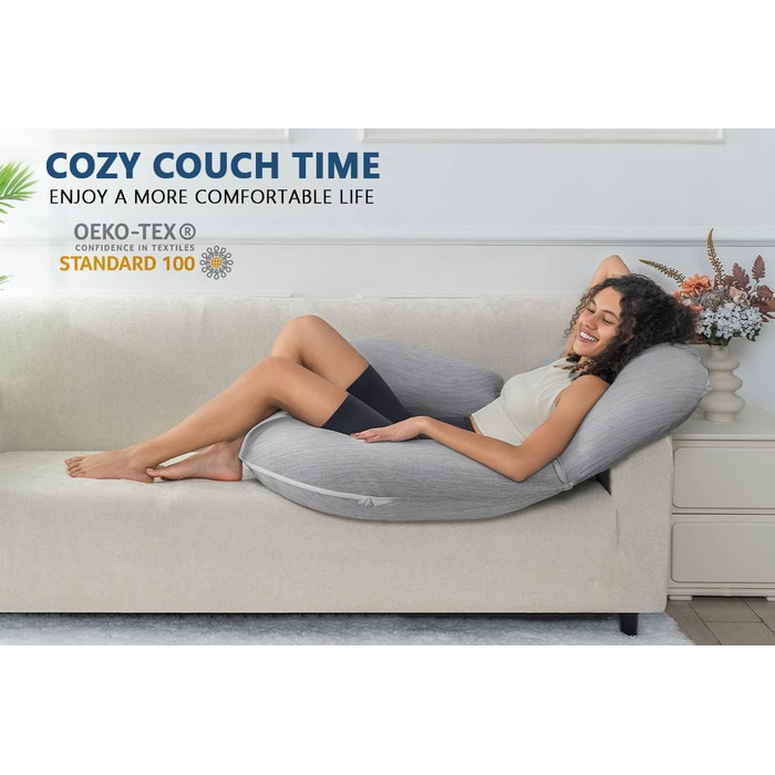 Подушка для читання INSEN з охолоджуючими смугами, сіра, базова модель