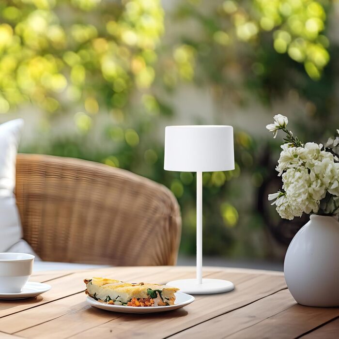 LED настільна лампа Brilliant з диммуванням, акумулятор, сенсорне керування, тепле світло, стильний дизайн, USB-зарядка, для дому
