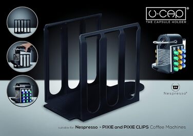 Тримач для капсул Nespresso® PIXIE/PIXIE CLIPS U-CAP (з чеком!) Чорний