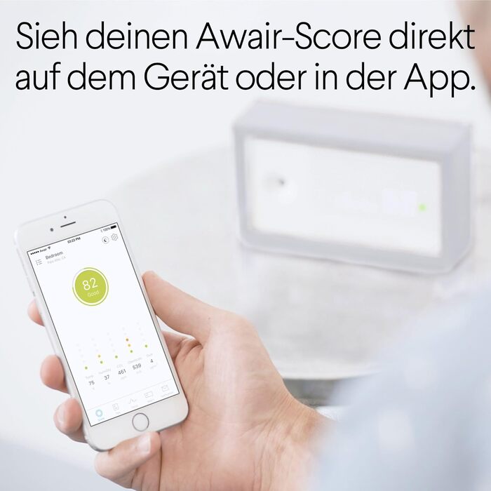 AWAIR Element: Монітор якості повітря з датчиком CO2, VOC, PM2.5, для дому, з додатком
