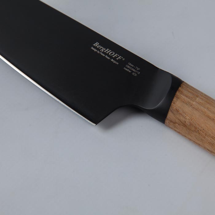 Ніж кухарський з дерев'яною ручкою, з покриттям BergHOFF RON, 19 см