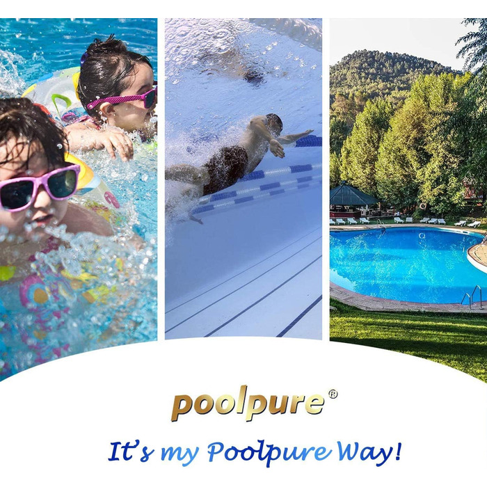 POOLPURE робот-пилосос для басейну, подвійний мотор, подвійний Hall-датчик, LED-дисплей, автоматичне паркування, водонепроникний IPX8, бездротовий, 35 дюймів, 2 шт.