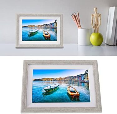 Цифровий фоторамка 10 дюймів з Wi-Fi, дерев'яний, 2K/4K HD IPS 1920x1080, розумний, для передачі фото та відео