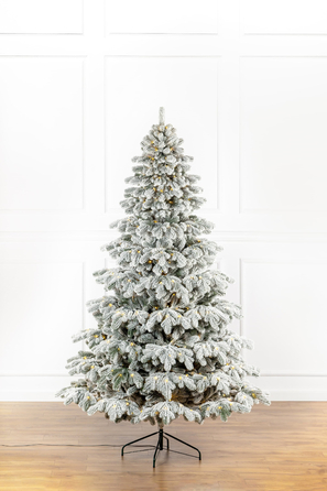 Ялинка лита 'Ковалівська' ЗАСНІЖЕНА LED (золотий - білий) 2,50м