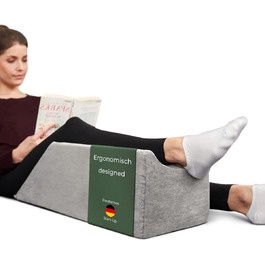 Піднімна подушка для ніг Well B4: підтримка ніг та колін, для лікування вен, сіра