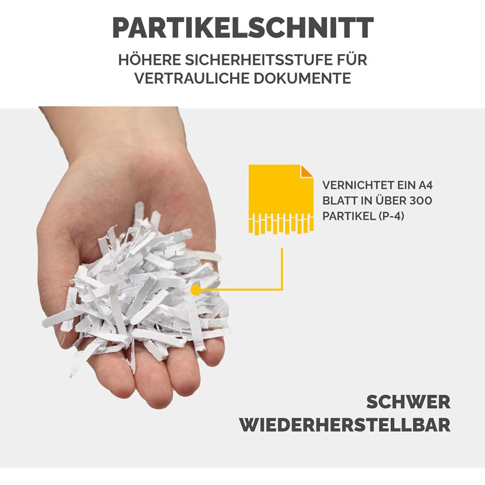 Шредер Fellowes Microcut P5: знищення 2000+ частинок/A4, 10 листів, Powershred 10M, для офісу/дому, 19л кошик, блокування,